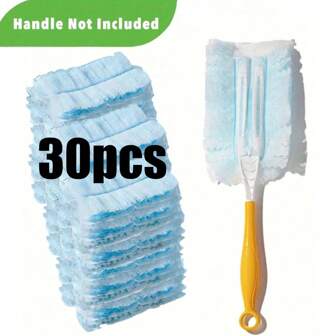 30pcs/10pcs, Disposable Duster Refills, Electrostatic Duster Heads Replacement - Effortless Dust Removal For Electronics, Furniture, Blinds, And Ceiling Fans – (Handle Not Included) - Cleaning Supplies, Cleaning Accessories