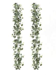 1/2/3/5/6/9 pezzi 1,8 m Ghirlanda artificiale di rami di eucalipto e foglie di eucalipto dollar d'argento per decorazione domestica, matrimonio, festa, runner da tavolo, decorazione del camino. Articoli per matrimoni, decorazioni natalizie, decorazioni di Ognissanti, decorazioni per pareti e salotto. Decorazioni autunnali