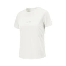 Li Ning Women's T-Shirt, Professional Sports, ATSV098, Authentic Official Store - Champagne White - View 1