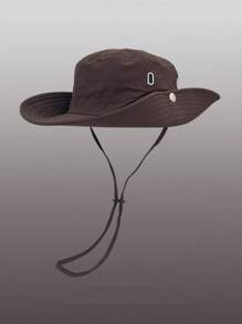 1pc Bucket Hat, Four Seasons Men's And Women's Outdoor Mountain Climbing Sun Hat, Foldable Large Brim UV Protection Fishing Camping Hat, Western Cowboy Style Sun Shading For Men And Women, Lace Up Sunshade Cap, Mountaineering Hat