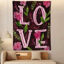 Elegant Love Art Dark Red Blanket Featuring Leaf And Floral Patterns For A Warm And Artistic Home Ambiance - 彩色 - 查看 1