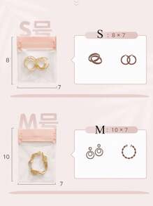 5 Piezas/set Bolsas Antipolvo Con Cierre De Cremallera Para Almacenamiento De Joyas