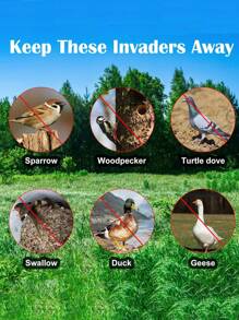 Effective Birds Scare Ribbon, Reflective Flash Reflectors To Keep Pigeons, Hawks, Geeses Away From Trees Plants Crops - Multicolor - View 6