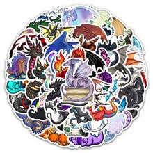 54pcs Cartoon Graffiti Dragon Series Sticker Bag Mobile For Phone Case Suitcase Backpack Violin Storage Box Game Console Charger Notebook