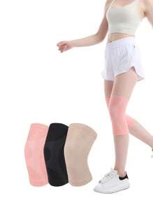 1pc Elastic Knitted Nylon Sports Skipping Rope Knee Pad Gym Accessories Knee Support - Multicolor - View 2