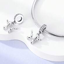 1pc Poodle Series Balloon Poodle Fantasy Unicorn Pendant Style Charm Suitable For 3mm Bracelet Necklace Silver Color Bead DIY Jewelry Making Beads Daily Gift For Women Girl