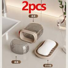 Tragbarer Reise-Seifenkasten, kreativer leicht-luxuriöser Reise-Seifenkasten mit Deckel, versiegelt und tragbar mit Ablauf, kleiner Seifenkasten für Geschäftsreisen, Outdoor-Reise-Seifenkasten, versiegelter, tragbarer, kreativer Seifenkasten für Studentenwohnheime und Bäder