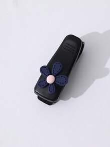 1pc Flower Decor Multifunctional Car Sun Visor Clip, Holds Sunglasses, Cards, Notes