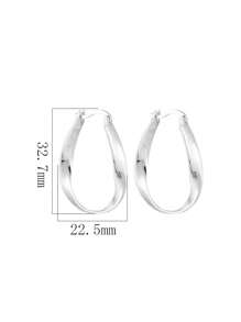 1 pieza Pendientes de aro sin fin minimalistas de plata de ley 925 hipoalergénicos, aptos para mujeres