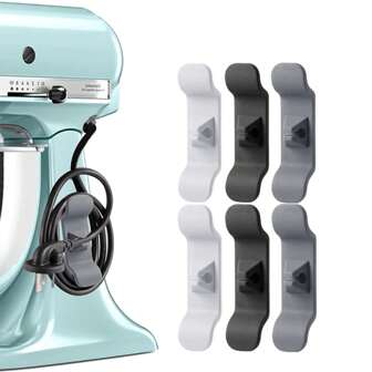 3 件装家用电器电源线卷绕器收纳器 - 厨房电器电源线收纳器粘贴，家用电器电源线卷绕器固定器，搅拌机、咖啡机、空气炸锅、厨房配件家用电器小工具圣诞节用品烹饪圣诞节