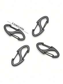 24pcs Backpack Zipper Lock Set, Anti-Theft Zipper Clip Keeps Zipper Closed, Backpack Buckle Alloy Outdoor Camping Multi-Functional S Buckle Metal Buckle Hook - Black - View 5