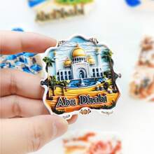 1pc Resin UAE Abu Dhabi Saudi Presidential Palace Desert Rose Eagle Camel Fridge Magnet, Meaningful Creative Gift For Travel Souvenir, Home Decor For Office, Bedroom, Kitchen - Multicolor - View 14