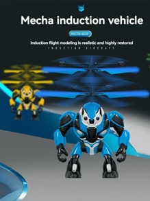 Gesture Sensing Hover Aircraft Sci-Fi Warrior Sensing Levitation Flying Toy, Smart Gesture Sensing Crash-Resistant Levitating Mecha Aircraft Helicopter Drone Toy Gift For Children