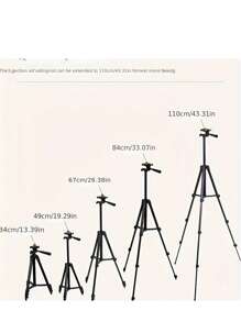 3D Gimbal Photographic Tripod For Indoor And Outdoor Live Streaming For Summer Vacation, Travel, Outdoor Activities, Live Streaming Selfie Stick, Tripod Stand - Black - View 4