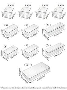 1pc/5pcs/6pcs/7pcs/11pcs Delicate Transparent Storage Box, Multi Specification Desktop Storage Box, Cosmetics Storage Basket, Skin Care Product Storage Rack, Compartment Sorting Box In The Drawer, Bedroom Dresser Storage Box, Which Can Store Makeup Brushes, Nail Polish Tools, Nail Polish, Perfume, Facial Mask, Lipstick, Eye Shadow Plate, Powder Puff, Etc,For Holiday Beach, Bathroom Collection, Bedroom Collection, Large Capacity - Transparent - View 22