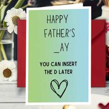 1pc, Fun Father's Day Greeting Card. (With Envelope) High Quality Paper, "I HOPEYOUR FATHER'S DAY IS AS GOOD AS YOUR DI_" Suitable For Father's Day, The Perfect Gift Card For Dad On Father's Day. Greeting Card (12cm/4.7inx17cm/6.7in)