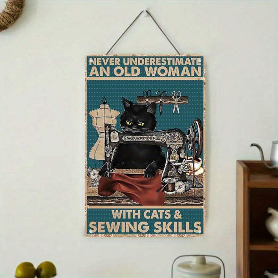 1 PC Funny Tin Sign, That's What I Do, I Read Books, I Drink Wine And I Know Things, Humorous Cat Art, Retro Decor, Fun Quote, Sturdy Metal, Perfect For Wine Lovers, 8x12 Inches / 20x30 Cm, Humor, Wine, Home Decor