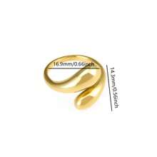 1pc 18k Gold Plated Copper Cross Ring, Suitable For Everyday Wear For Women