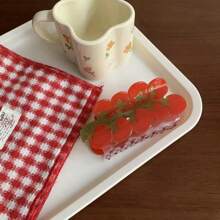 1pc2025 New Personalized Fashion Leisure Creative Food Pastoral Style Fresh Fruit Series Creative Acetic Acid Stitching Grab Sugar Cane Fruit Acetic Acid Grab Exquisite Virgin Fruit Small Tomato Creative Niche Wheat Spike Grain Spike Hair Grab Suitable For Daily Use Home School Seaside Vacation Work Commuting Party Festival Birthday Gift Back-To-School Season Versatile Going Out