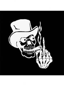 PVC Skull Pattern Windshield Car Rear Window Decal - Vinyl B-Pillar Car Protection Decal, Easy To Apply And Remove Large Vinyl Glass Decals