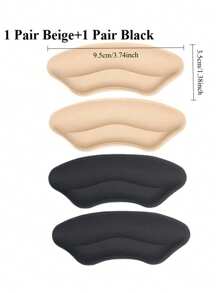 2/4Pairs Heel Cushion Pads For Big & Loose Shoes - Protectors For Blisters, Friction & Heel Pain - Anti-Slip Grips To Make Shoes Fit Tighter