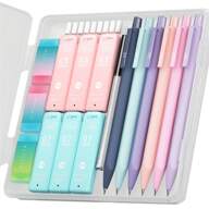 Exclusive 6-Piece Kawaii Mechanical Pencils | Adorable Animal And Soft Color Design | Dual 0.5mm/0.7mm Anti-Smudge Tips | Only Pencils, Erasers And Leads Sold, Not As A Complete Stationery Set | Must-Have Forchool/Art/Painting (Limited Edition)