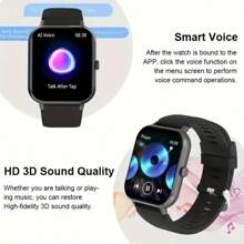 SIMSONLAB Reloj inteligente 2025 mejorado para mujeres y hombres, compatible con llamadas inalámbricas (respuesta/realización de llamadas), alerta de información, recordatorio del período menstrual, smartwatch impermeable IP68 con rastreador de fitness, podómetro, compatible con iOS/Android/ regalo de cumpleaños - Multicolor - Ver 6