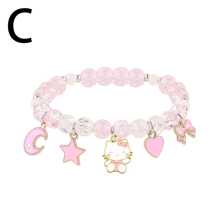 Sanrio 1 Pc Hello Kitty Cute Kitty Bracelet Stuff Kawaii Set Crystal Bead Elastic Friendship Bracelets Birthday Christmas Jewelry Gifts For Girl Girlfriend Best Friend Sister ﻿