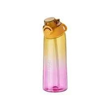 1pc  Water Bottle 30 Oz, Tritan Gradient Color With Straw & Handle, Leakproof & Anti-Drop, Ideal For Hiking, Gym, Outdoor Sports, Sugar-Free, Calorie-Free, Perfect Gift For Fitness, Workouts, Travel - 黃粉漸層色 - 查看 3