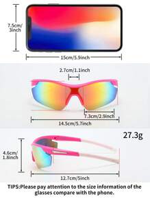 1pc Women's New Sports Eyeglasses, Outdoor Cycling Hiking Goggles With Detachable Temples Easy Comfort Casual Outfits Outdoor Cycling Glasses For Summer Beach Vacation,Outdoor,Travel Autumn Accessories Goggles