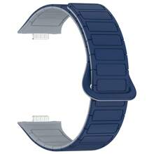 Bracelet de remplacement en silicone bicolore et boucle magnétique compatible avec la Watch Fit 3. Interface métallique de remplacement compatible avec la Watch Fit 3