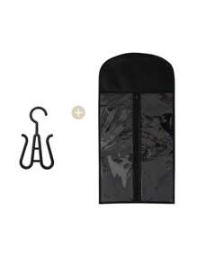 1pc Non-Woven Cloth Zipper Wig Bag, Multi-Color Dust-Proof Wig Carrying Case Portable Wig Storage Bag