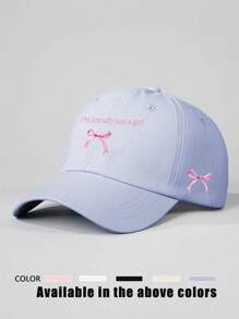 1pc Printed "I'm Literally Just A Girl" Adjustable Baseball Cap, Outdoor Sun Protection Casual Hat Suitable For Spring, Autumn, Travel, Beach, Vacation, Y2K Style For Young - Baseball Cap - View 5