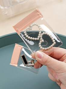 5 Piezas/set Bolsas Antipolvo Con Cierre De Cremallera Para Almacenamiento De Joyas
