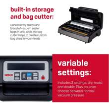 Deluxe Food VS-12 Vacuum Sealer, 130 Watts, Kit Bags And Viewing Lid, Compact, Silver - 查看 6