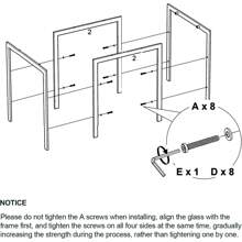 Glass Table And Chairs Set 2, 75cm Square Table With 2 Faux Leather High Back Chairs Modern Dining Room Sets For Home Kitchen Office - Black - View 5