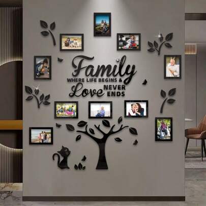 Bộ 10 tranh cây gia phả bằng acrylic trang trí tường - Tạo nên một bức tranh cây gia phả ấm áp và lãng mạn với những bức ảnh yêu thích của bạn, phù hợp cho nhà cửa, phòng khách hoặc bất kỳ phòng nào. Hoàn hảo cho đám cưới, Ngày Valentine, Lễ Tạ ơn, Giáng sinh, sinh nhật và các dịp khác. Kích thước tranh trang trí tường: 47,2 x 47,2 inch. Quà tặng tốt nghiệp.