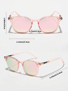 New Summer Beach Travel Vacation Couple Fashion Glasses, Colorful Round Lenses, Black Fashion Glasses For Women, Suitable For Driving, Fishing, Street Style, Parties, Family Outings Accessories For Summer Beach Vacation,Outdoor,Travel