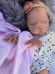 20 英寸/50 厘米 Laura 彩绘成品栩栩如生的重生婴儿娃娃手工重生早产婴儿新生儿玩具娃娃礼物乙烯基柔性四肢带有 3D 彩绘皮肤和可见静脉柔软无性别布娃娃 - 完美的圣诞礼物/生日礼物/收藏艺术娃娃 - 彩色 - 查看 2