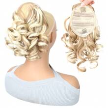 8 Inch Short Curly Drawstring Ponytail Extensions Synthetic Classic Loose Curly Wavy Drawstring Pony Tails Hair Extensions Hairpieces For Women