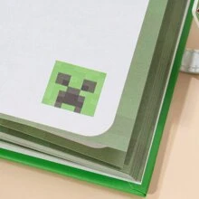 Miniso Cuaderno con imán cuadrado de la serie Minecraft, 80 hojas rayadas - Verde - Ver 6