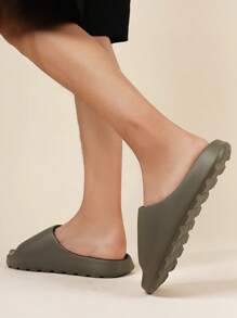 SEIGURHRY Men's Home Slippers, Indoor Slippers, Water Shoes, Bathroom Slippers, Bedroom Slippers, Flat Slippers, Lightweight, Couples, Thick Sole Slippers - Khaki - View 6