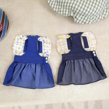 25款荷叶边牛仔裙、公主裙、宠物服装、狗狗连衣裙、猫咪连衣裙、动物服装、热门天使翅膀连衣裙、畅销牛仔裙 - 藏蓝色 - 查看 6