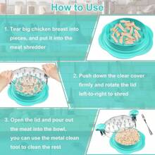 Desmenuzador de carne y pollo manual - Rallador de cocina - verde menta - Ver 6