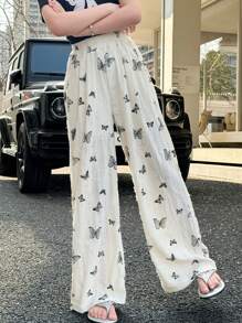 Tween Girl Long Pants, Lightweight, Mosquito-Repellent, Straight-Leg, Breathable, Sun Protection, Spring/Summer - White - View 4