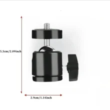 迷你360°旋轉軸三腳架和通用智慧型手機座 - 攝影增強便攜式支架 - 黑色 - 查看 3