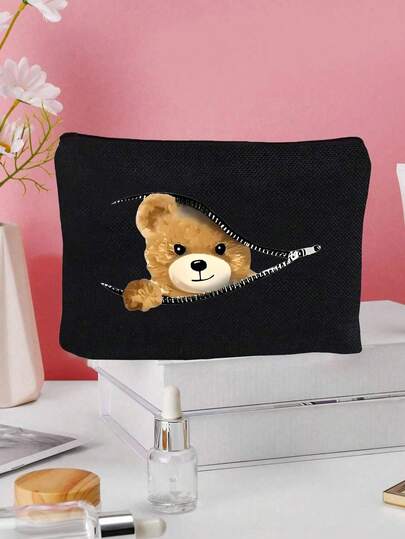 Peekaboo Teddy Bear Cosmetic Pouch – Perfect Cute Gift For Mother's Day
