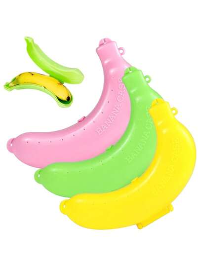1/3pcs, Banana Protector Container, Plastic Box Holder Case, Food Lunch Fruit Storage Box For Outdoor Travel Cute Banana Case, School Picnic Camp Out, Woman's Gift, For Man's Gift, Easter Day, Valentine's Day, Springtime