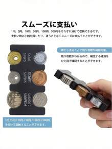1pc Japanese Coin Holder Wallet Portable Small Change Purse Currency Organizer Travel Transparent Card Case For Women For Men Wallet Mini Wallet Purse Wallet Travel Wallet Coin Wallet Wallet