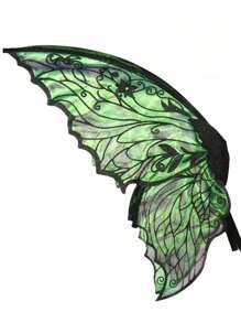 1 pièce d'aile de fée papillon avec feuille d'or, costume de déguisement pour fête, bal, représentation